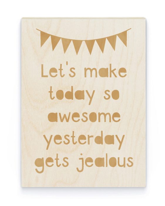 Hout Poster – Eigen Tekst en Lettertype - Printcandy