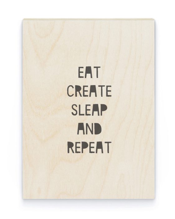 Hout Poster – Eigen Tekst - Printcandy