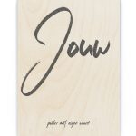 Hout Poster – Eigen Woord
