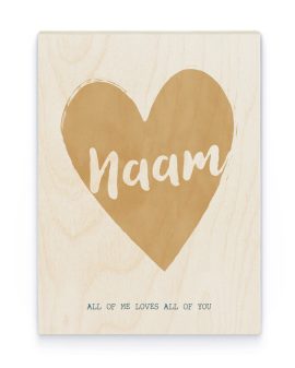 Hout Poster – Hart - Printcandy