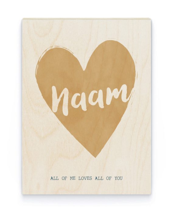 Hout Poster – Hart - Printcandy