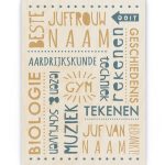 Hout Poster – Juf en Meester Cloud