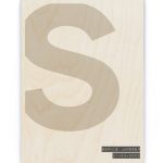 Hout Poster – Letter of Cijfer