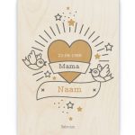 Hout Poster – Love Hart