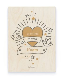 Hout Poster – Love Hart - Printcandy