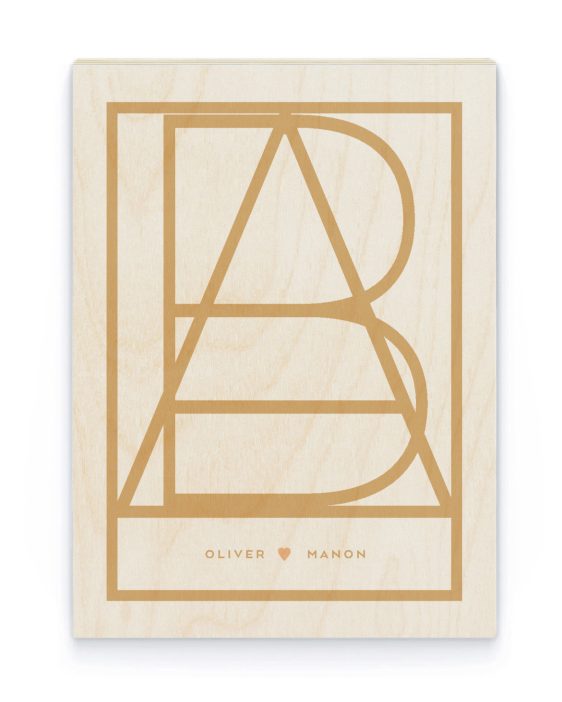 Hout Poster – Love Letters Hout Poster – Love Letters - Printcandy