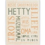 Hout Poster – Opa en Oma