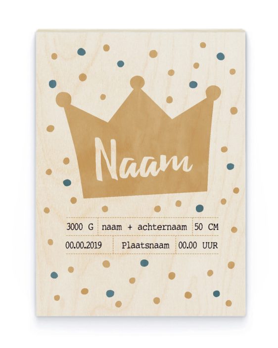 Hout Poster – Prinses - Printcandy