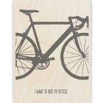 Hout Poster – Racefiets