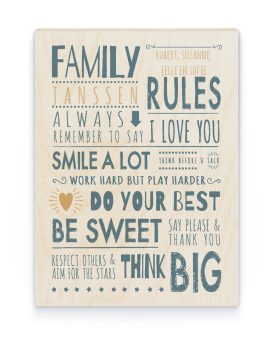 Hout Poster – Regels Hout Poster – Regels - Printcandy