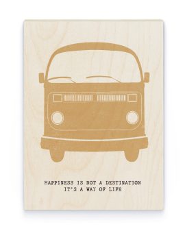 Hout Poster – Retro Busje Hout Poster – Retro Busje - Printcandy