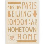 Hout Poster – Stad Naam