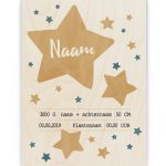 Hout Poster – Sterren Babykamer