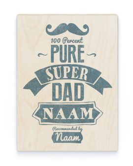 Hout Poster – Superdad - Printcandy