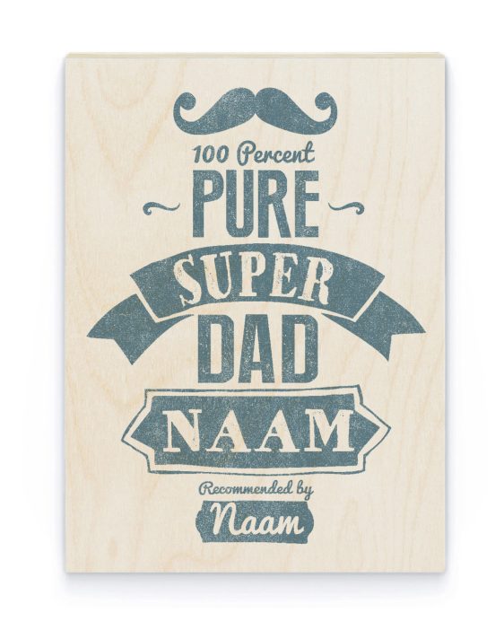 Hout Poster – Superdad - Printcandy