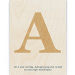 Hout Poster – Typografische Letter