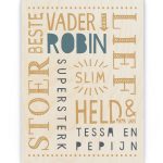 Hout Poster – Voor Papa en Mama