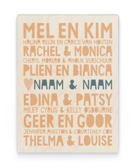 Hout Poster – Vriendin BFF - Printcandy
