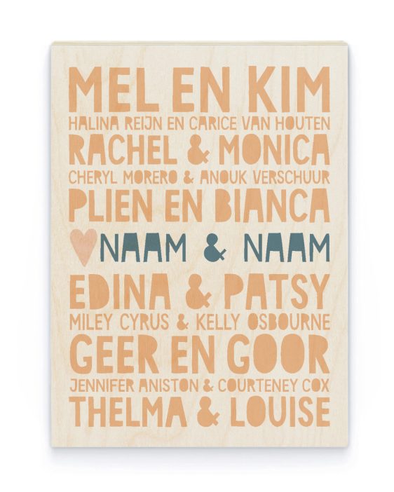 Hout Poster – Vriendin BFF Hout Poster – Vriendin BFF - Printcandy