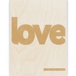 Hout Poster – Woord Typografisch