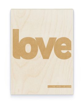 Hout Poster – Woord Typografisch Hout Poster – Woord Typografisch - Printcandy