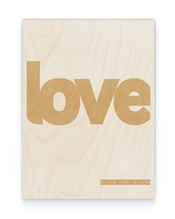 Hout Poster – Woord Typografisch Hout Poster – Woord Typografisch - Printcandy