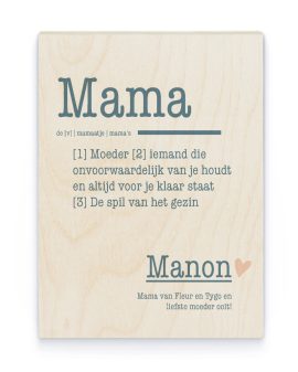 Hout Poster – Woordenboek met Definitie - Printcandy