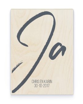 Hout Poster – Yes I Do! - Printcandy
