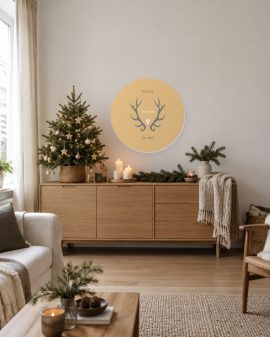 Privé: Kerst Muurcirkel – Hipster Hert - Printcandy