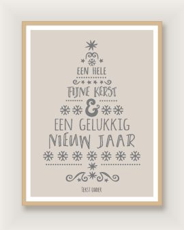 Kerst Poster Boom van Woorden