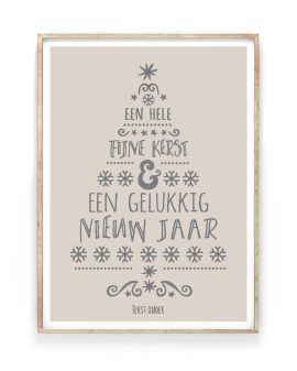 Kerst Poster Boom van Woorden