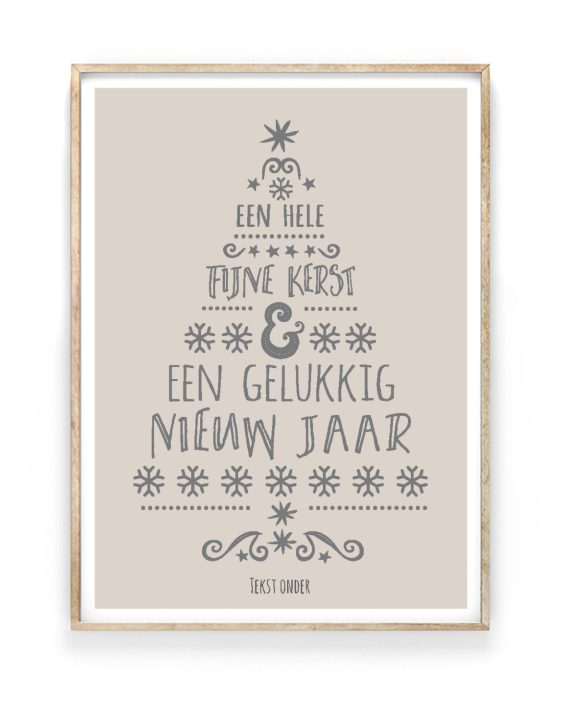Kerst Poster Boom van Woorden