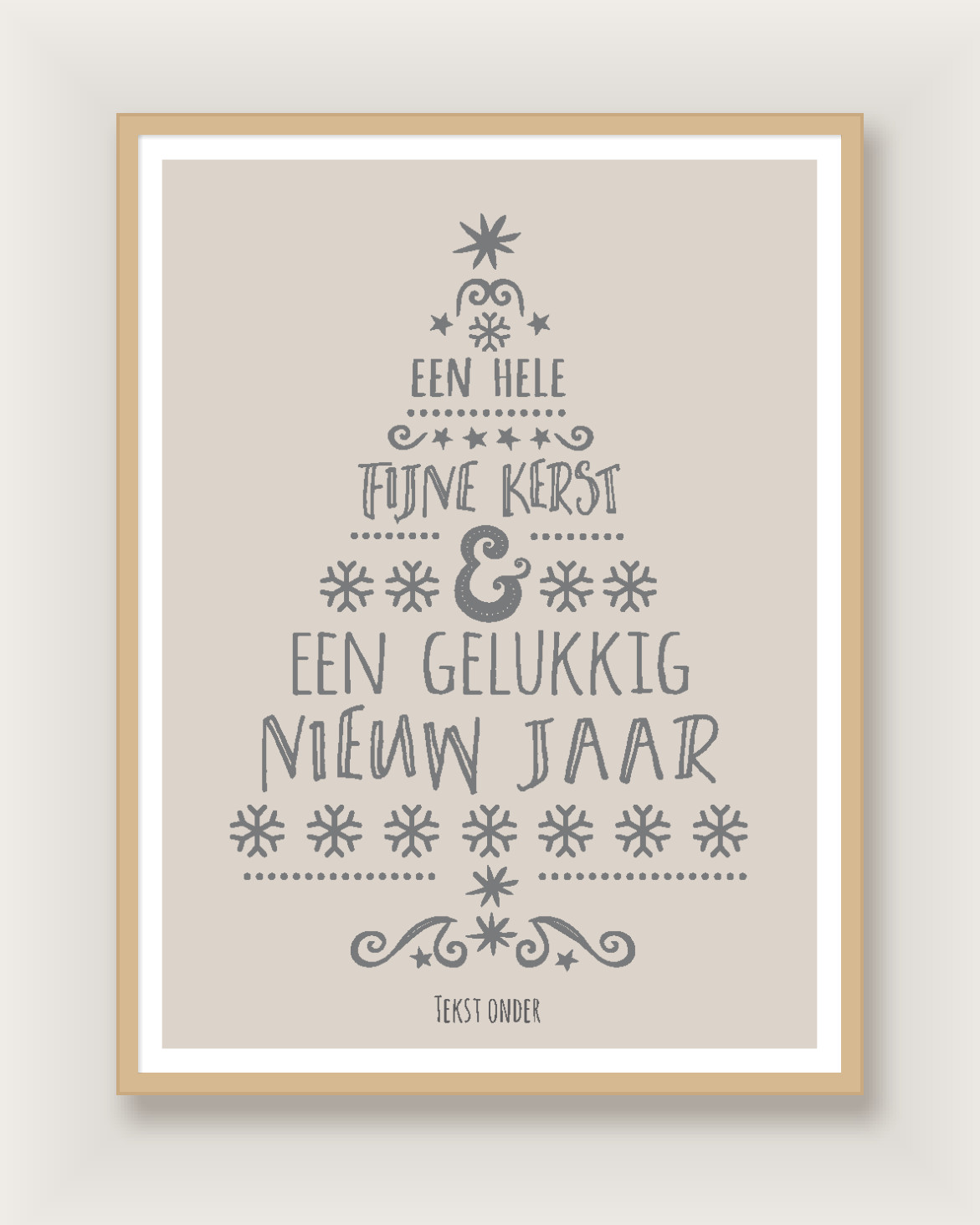 Kerst Poster Boom van Woorden