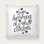 Kerstkussen – Dreaming of a White X-Mas