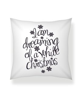 Kerstkussen – Dreaming of a White X-Mas - Printcandy