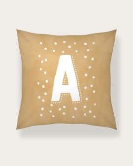 Privé: Kinderkussen – ABC Letter met Confetti - Printcandy