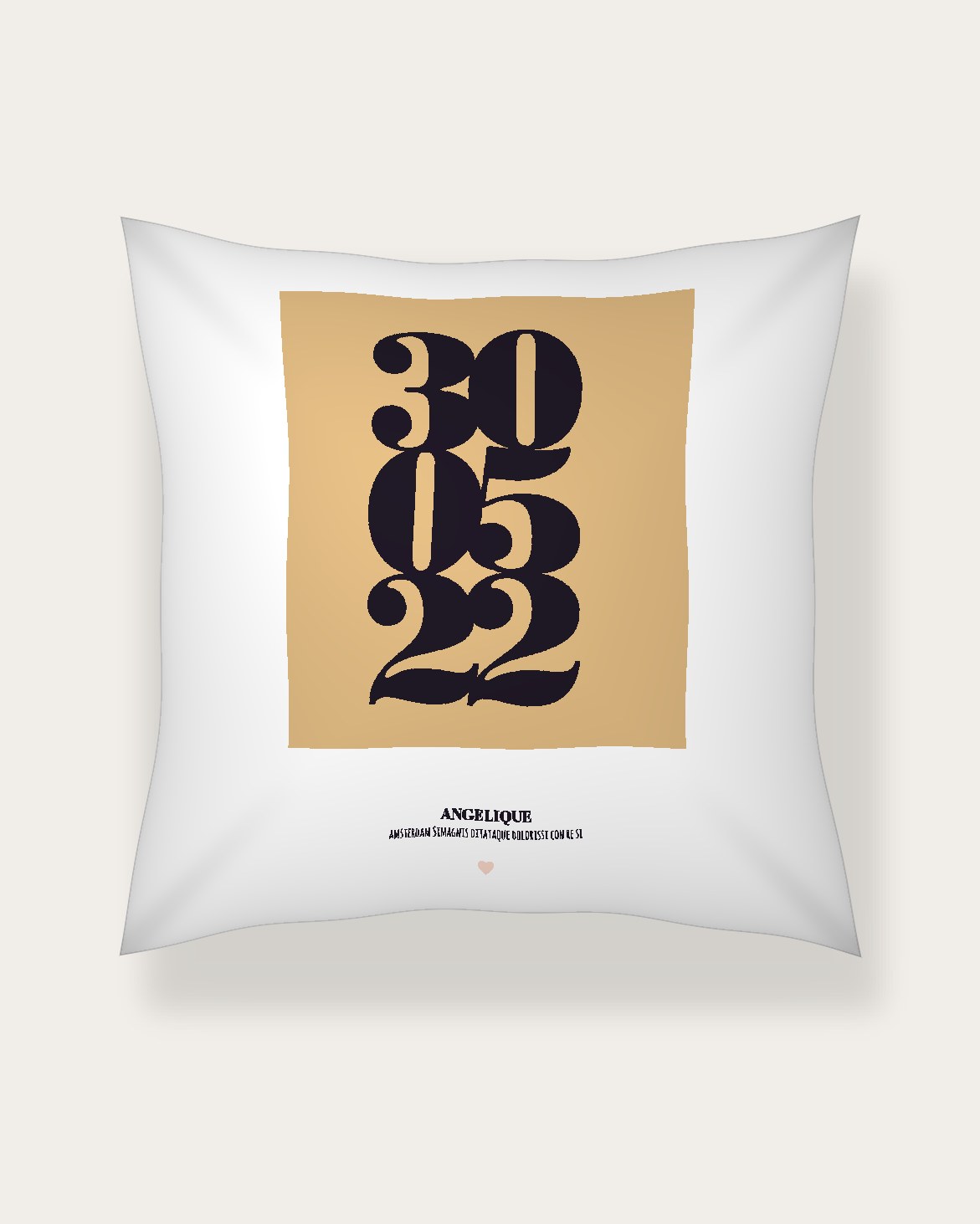 Love Kussen – Datum en Namen - Printcandy