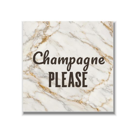 Statement Art – Champagne Please – Dibond Statement Art – Champagne Please – Dibond - Printcandy