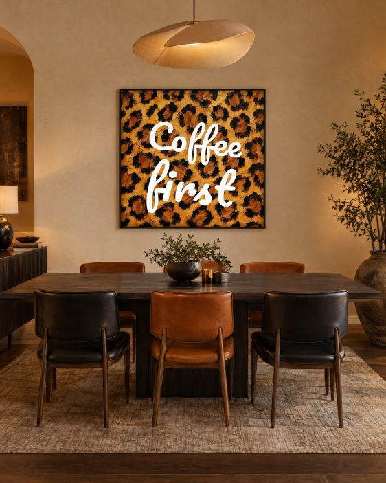 Statement Art – Coffee First – Sfeerfoto interieur Statement Art – Coffee First – Sfeerfoto interieur - Printcandy