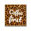 Statement Art – Coffee First – Velours in alu lijst goud Statement Art – Coffee First – Velours in alu lijst goud - Printcandy