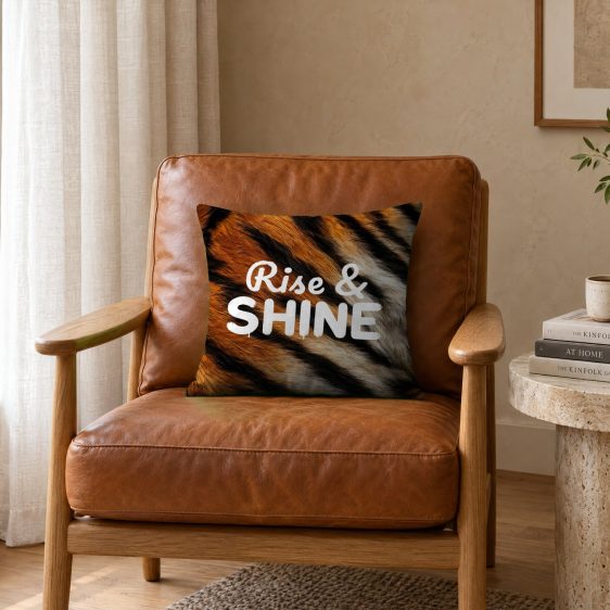 Statement Art Kussen – Rise & Shine – Sfeerfoto interieur Statement Art Kussen – Rise & Shine – Sfeerfoto interieur - Printcandy