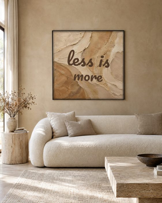 Statement Art – Less Is More – Sfeerfoto interieur Statement Art – Less Is More – Sfeerfoto interieur - Printcandy