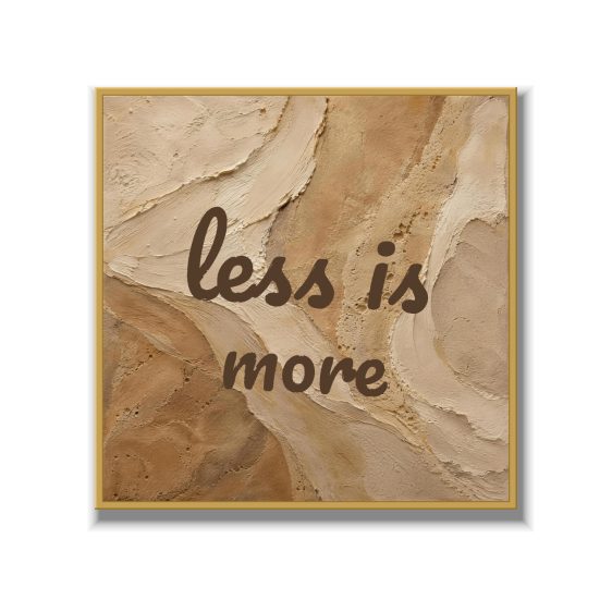 Statement Art – Less Is More – Velours in alu lijst goud Statement Art – Less Is More – Velours in alu lijst goud - Printcandy