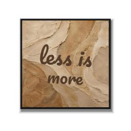 Statement Art – Less Is More – Velours in alu lijst zwart Statement Art – Less Is More – Velours in alu lijst zwart - Printcandy