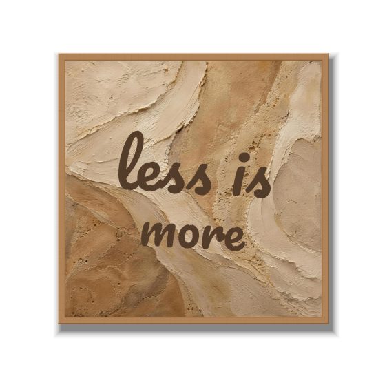 Statement Art – Less Is More – Velours in houten lijst Statement Art – Less Is More – Velours in houten lijst - Printcandy