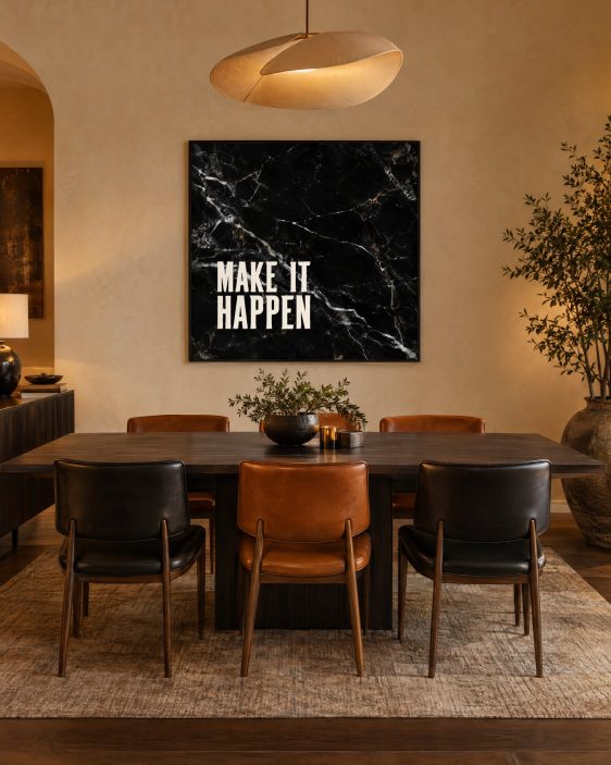 Statement Art – Make It Happen – Sfeerfoto interieur Statement Art – Make It Happen – Sfeerfoto interieur - Printcandy