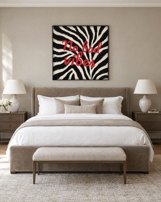 Statement Art – No Bad Vibes – Sfeerfoto interieur Statement Art – No Bad Vibes – Sfeerfoto interieur - Printcandy