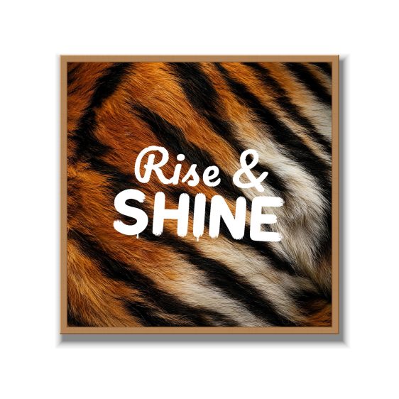 Statement Art – Rise & Shine – Velours in houten lijst - Printcandy