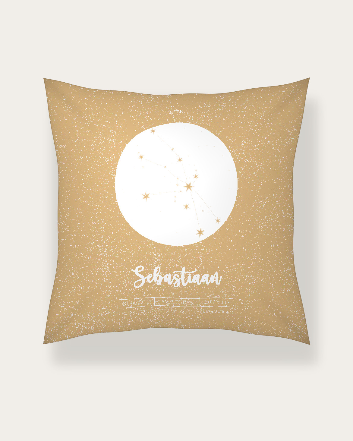 Sterrenbeeld geboortekussen met naam - Printcandy