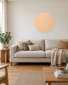 Privé: Tekst Muurcirkel – Citaat in Handschrift - Printcandy